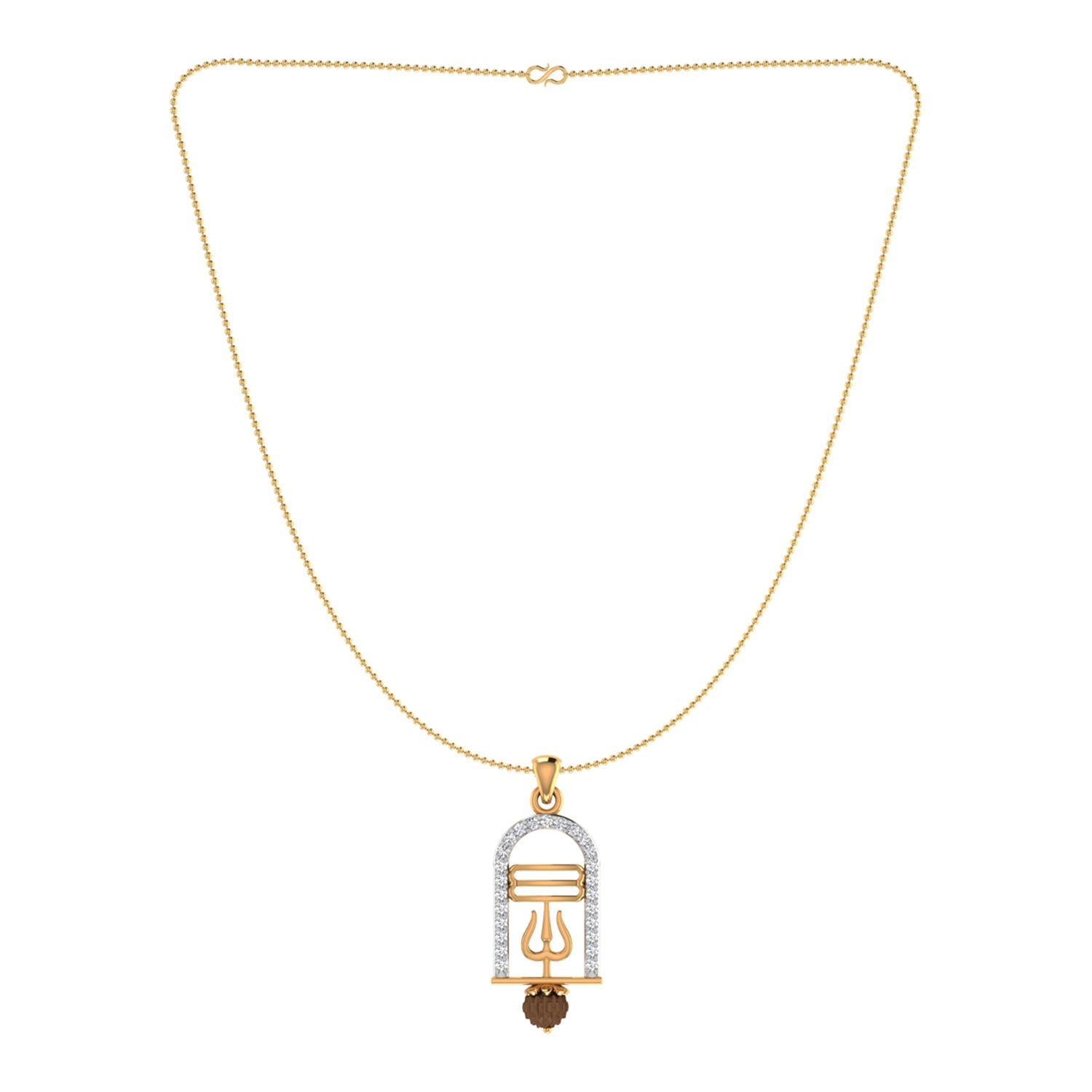 trueBrowns X Voylla CZ Studded Trushul Rakhi-Pendant