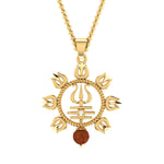 Thumbnail for trueBrowns X Voylla Rudraksha Studded Trishul Rakhi-Pendant