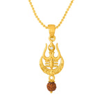 Thumbnail for trueBrowns X Voylla Rudraksha Studded Trishul Rakhi-Pendant