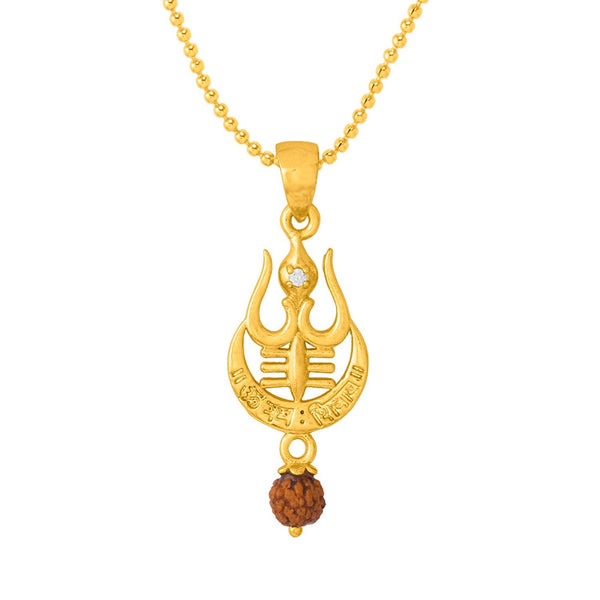 trueBrowns X Voylla Rudraksha Studded Trishul Rakhi-Pendant