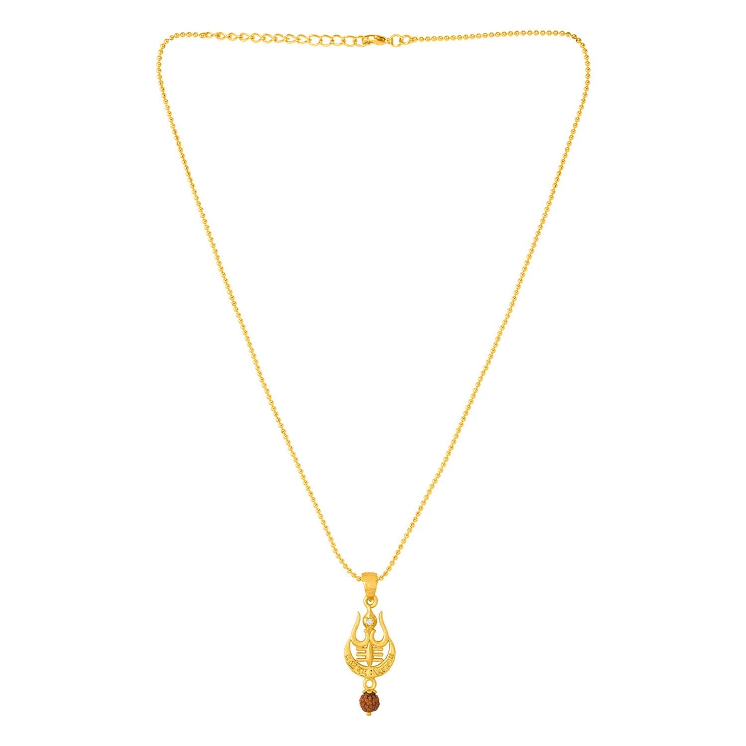 trueBrowns X Voylla Rudraksha Studded Trishul Rakhi-Pendant