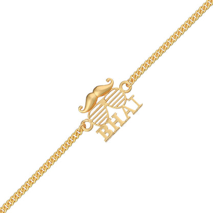 trueBrowns Bhai Gold Tone Bracelet Style Rakhi - Distacart