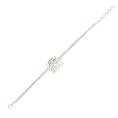 trueBrowns Exclusive Silver Plated BHAI Bracelet Style Rakhi - Distacart