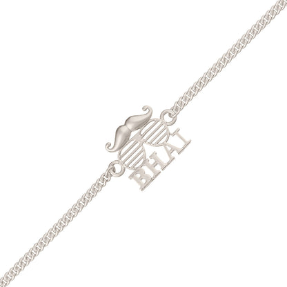 trueBrowns Exclusive Silver Plated BHAI Bracelet Style Rakhi - Distacart