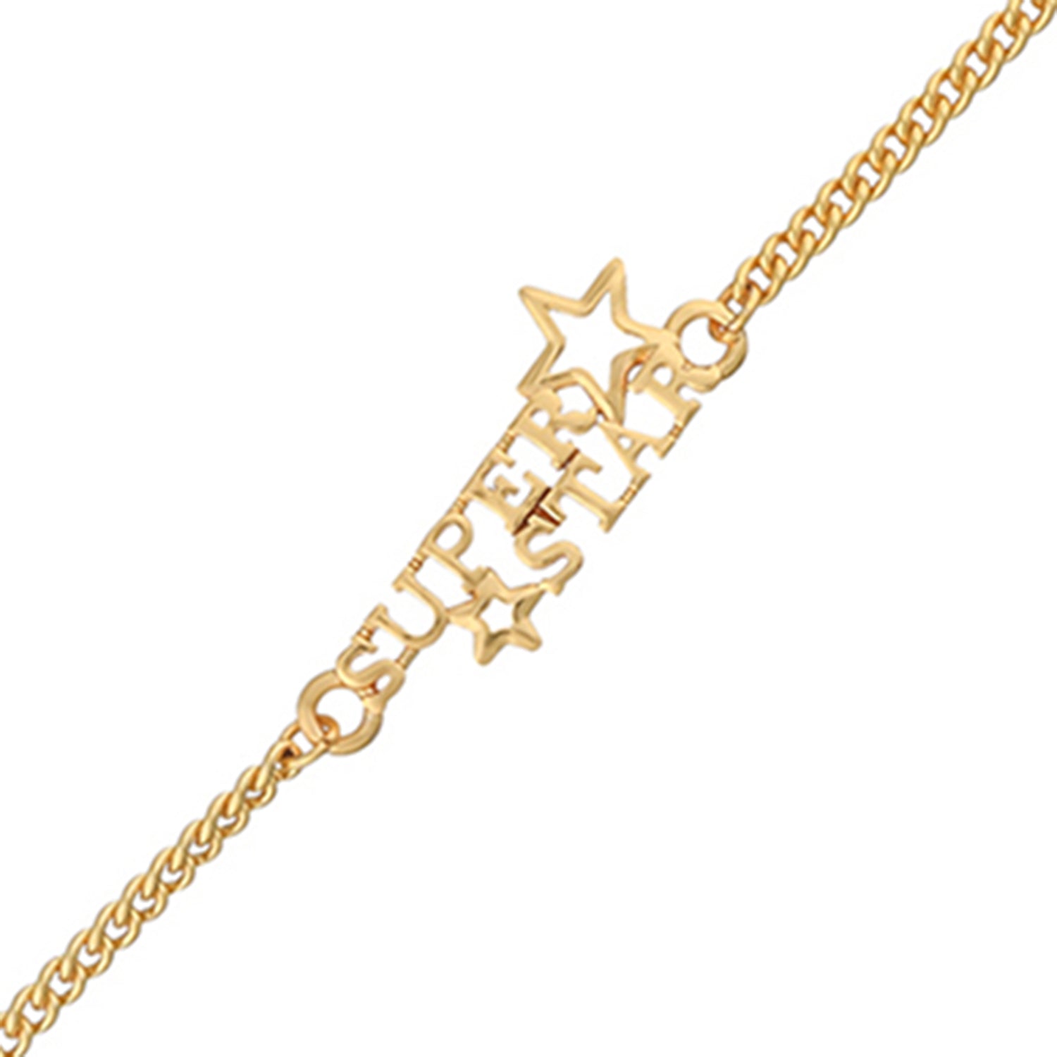 trueBrowns X Voylla Super Star Gold Tone Bracelet Style Rakhi - Distacart