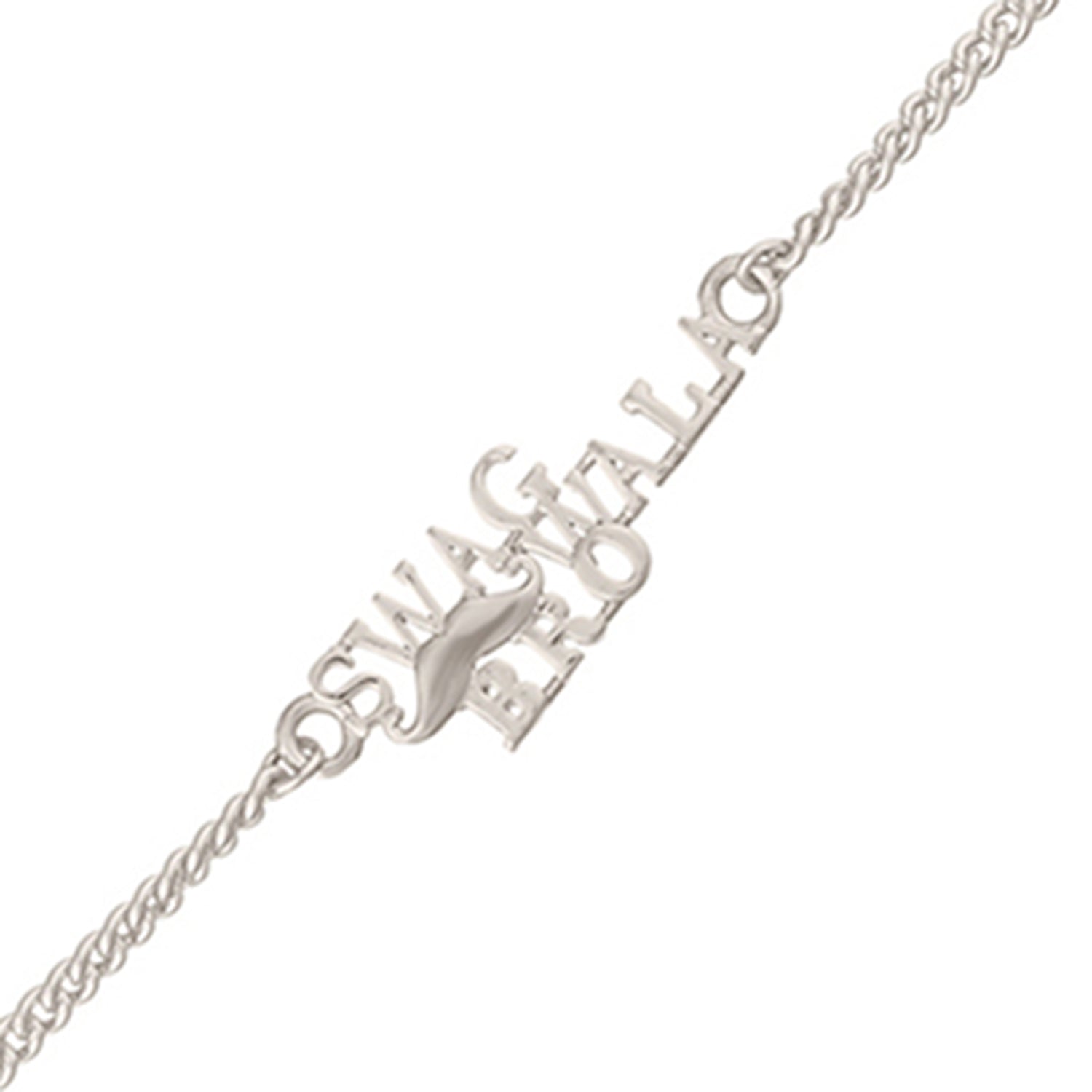 trueBrowns X Voylla Stylish Swag Wala Bro Silver Plated Bracelet Rakhi - Distacart