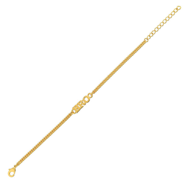 trueBrowns Gold Tone Fashionable BRO Rakhi - Distacart