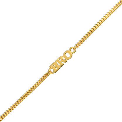 trueBrowns Gold Tone Fashionable BRO Rakhi - Distacart