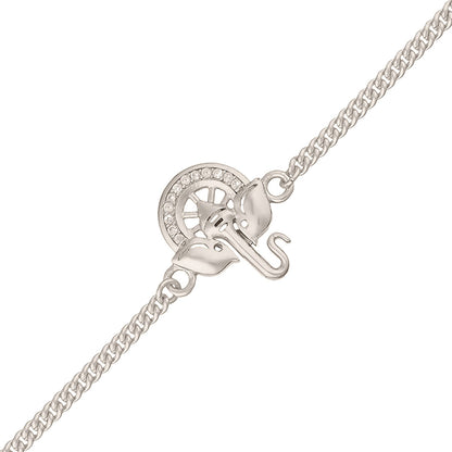 trueBrowns Silver Tone Ganesha Bracelet Rakhi - Distacart