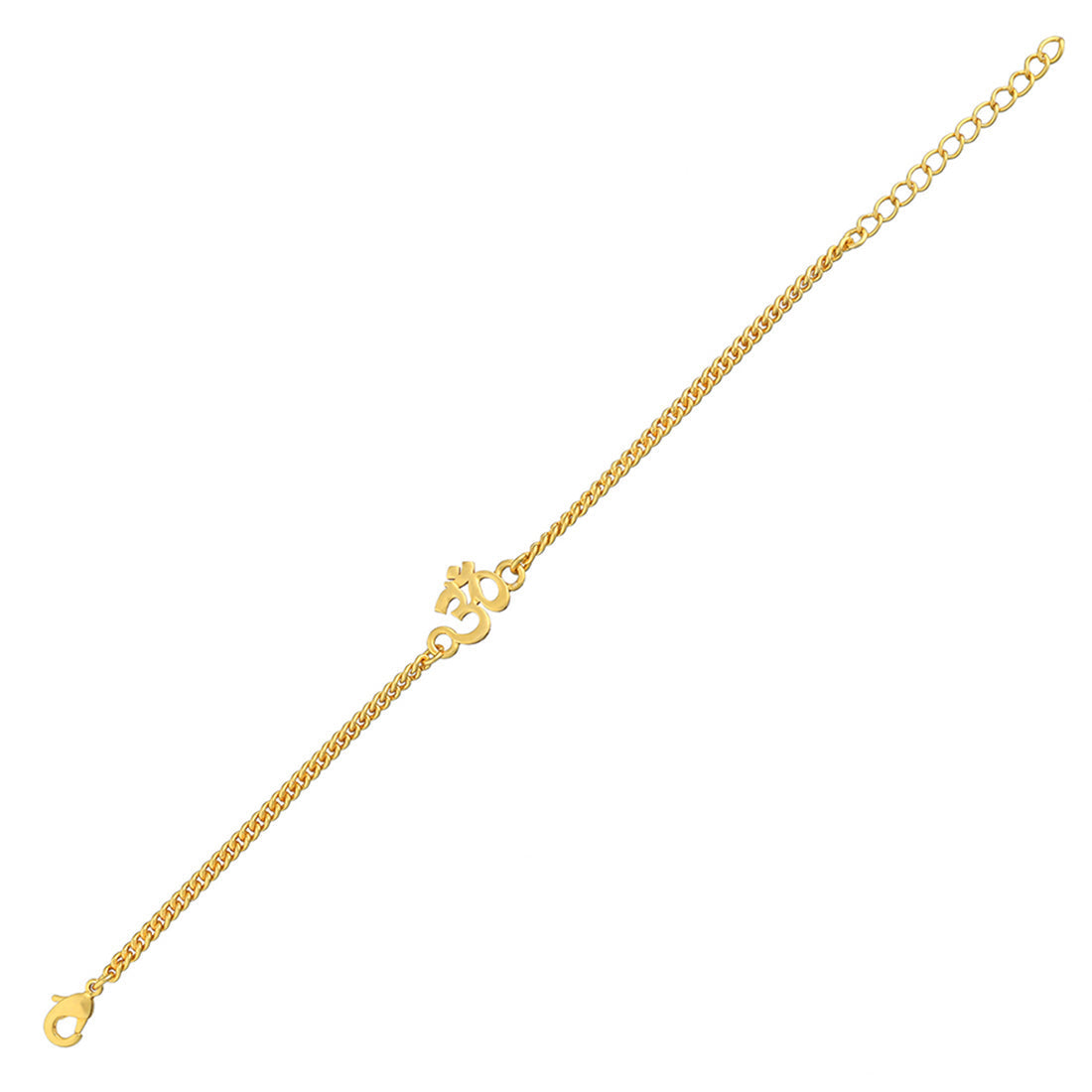 trueBrowns Auspicious Gold Tone Brass Om Bracelet Style Rakhi - Distacart