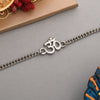 trueBrowns Auspicious Om Silver Tone Bracelet Style Rakhi - Distacart