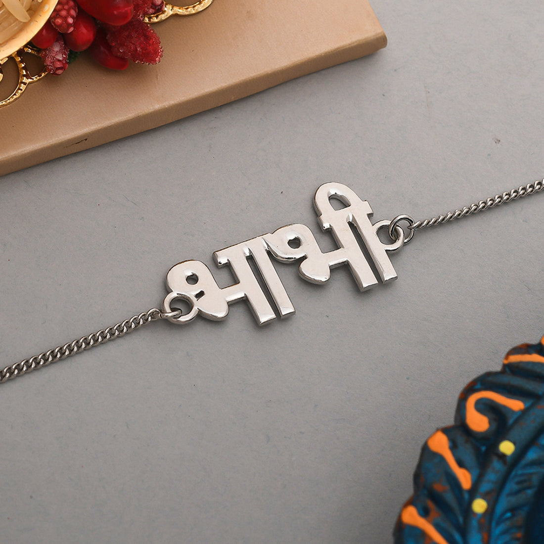 trueBrowns Special Silver Tone Bracelet Style Bhabhi Rakhi - Distacart