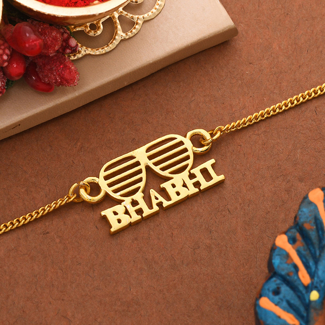 trueBrowns Gold Tone Bhabhi Bracelet Rakhi - Distacart