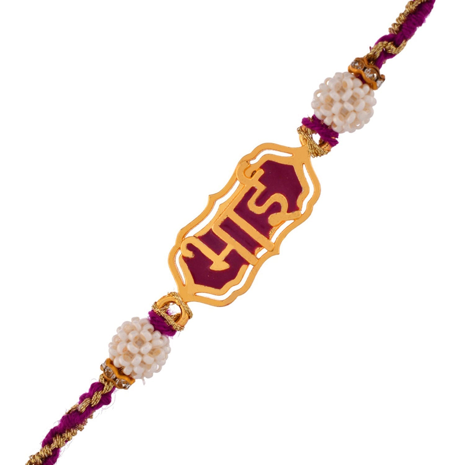 trueBrowns X Voylla Magenta Gold Bhai Rakhi For Brother - Distacart
