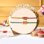 Thumbnail for trueBrowns X Voylla Desi Bhai-Bhabhi Multi Color Thread Lumba Rakhi Combo For Bhaiya Bhabhi - Distacart