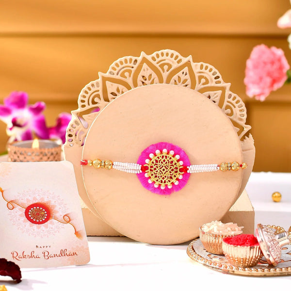 trueBrowns X Voylla Pearl And Gold Filigree Rakhi For Brother