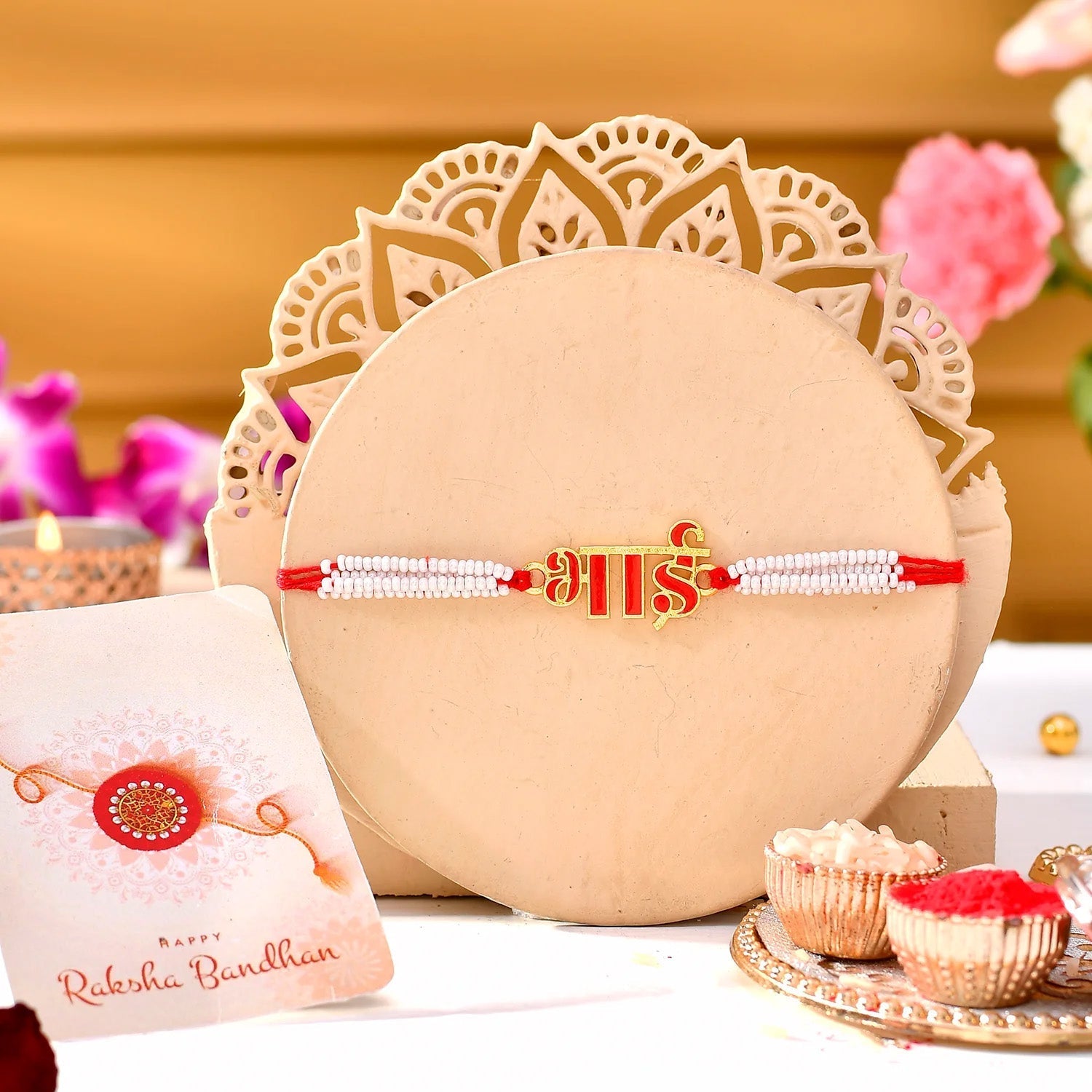 trueBrowns X Voylla Red Enamel Bhai Rakhi For Brother - Distacart