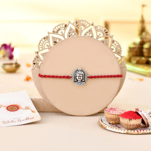 trueBrowns X Voylla Ram Lalla Silver Oxidised Rakhi For Brother