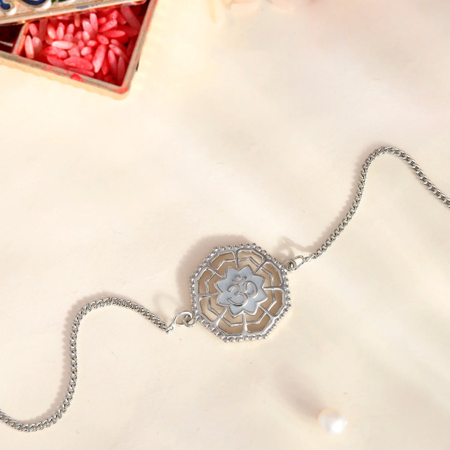 trueBrowns Sterling Silver Filigree Om Rakhi - Distacart