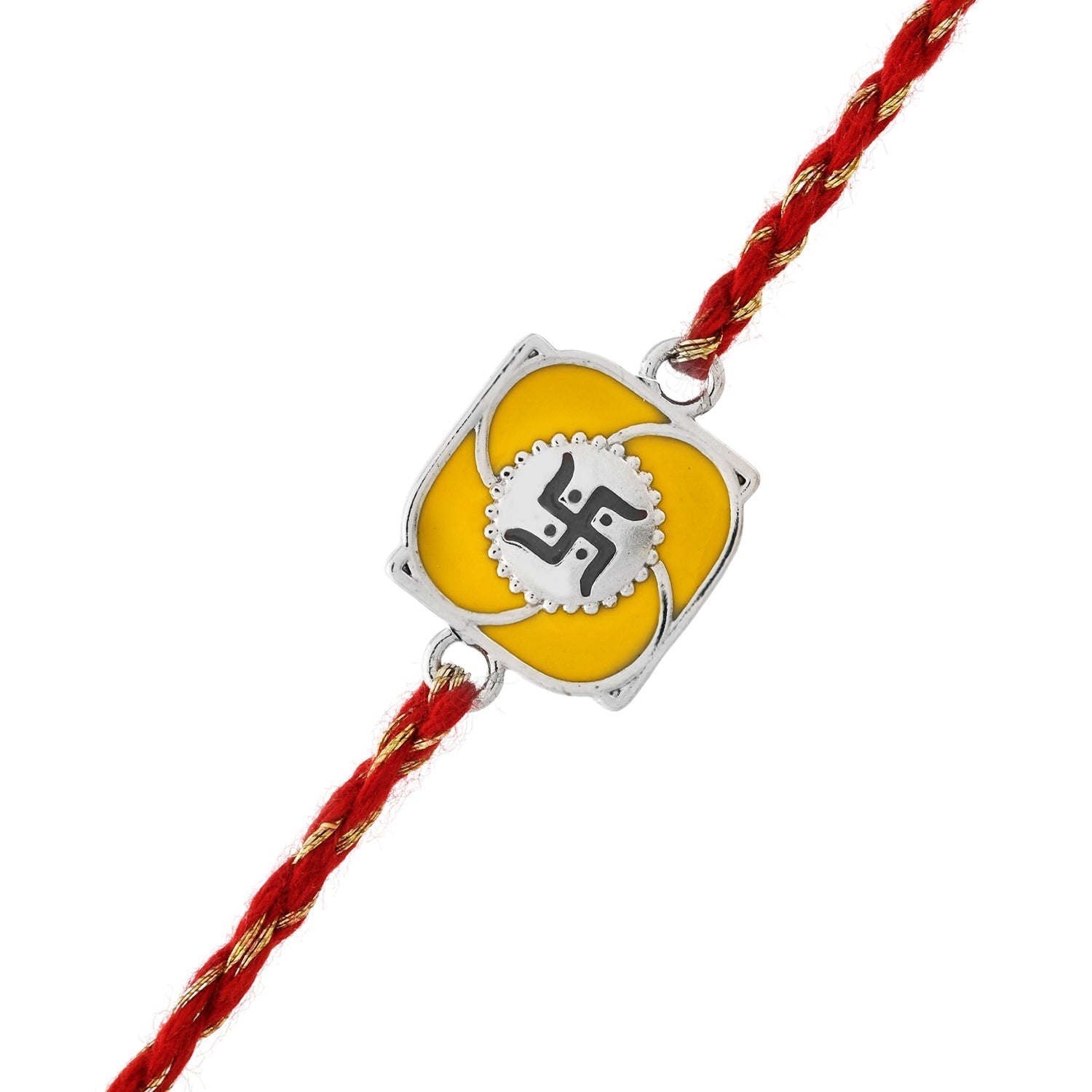 trueBrowns Sterling Silver Square Swastik Rakhi - Distacart