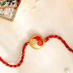 Thumbnail for trueBrowns Gold Tone Sterling Silver Stylized Ganesha Rakhi - Distacart