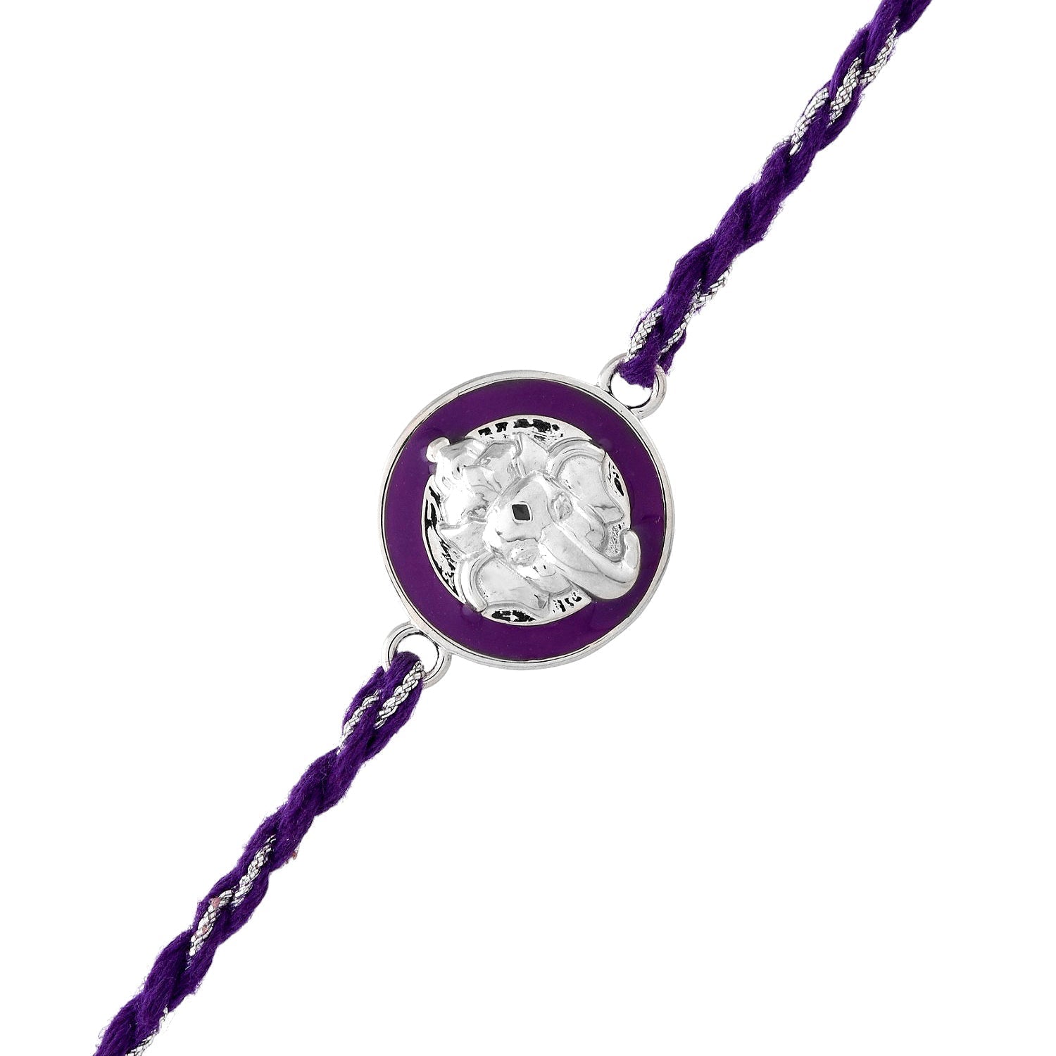 trueBrowns Sterling Silver Purple Ganesha Rakhi - Distacart