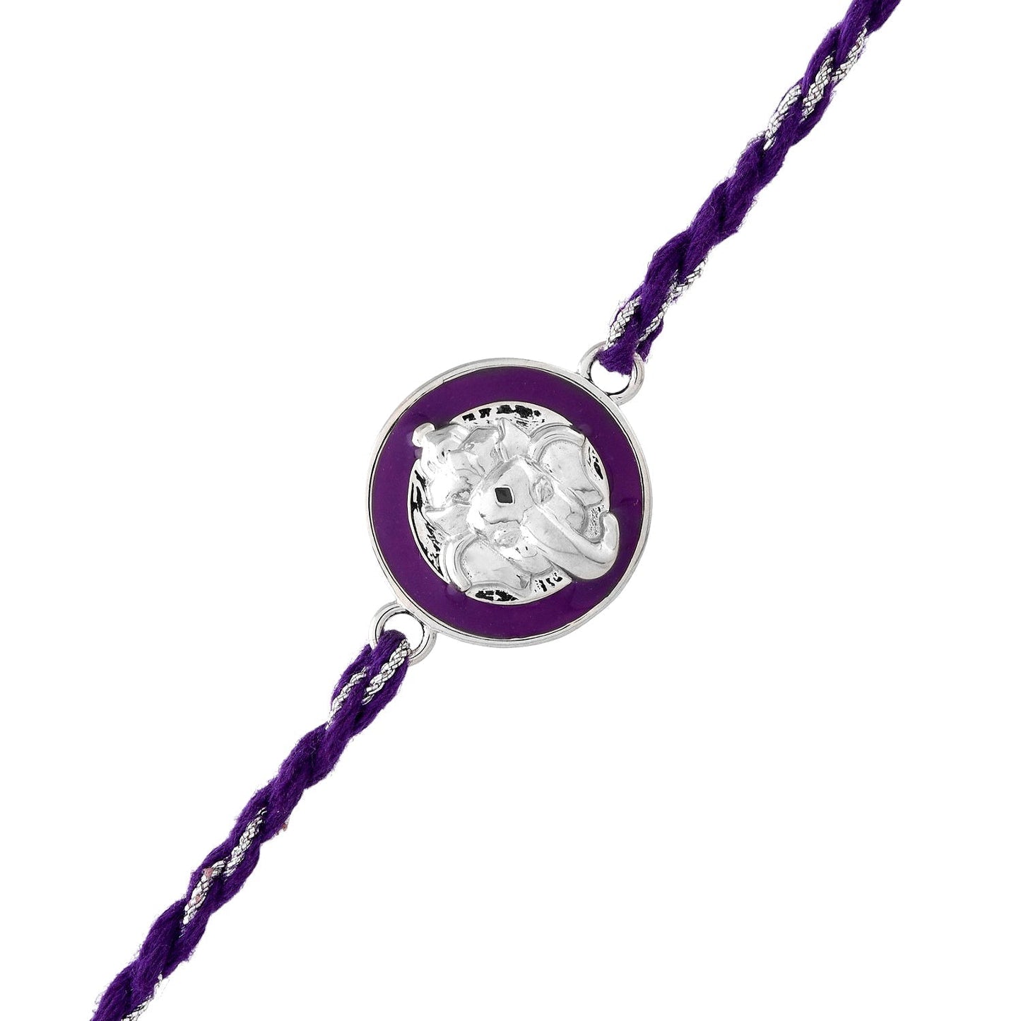 trueBrowns Sterling Silver Purple Ganesha Rakhi - Distacart