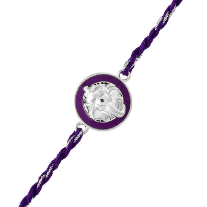 trueBrowns Sterling Silver Purple Ganesha Rakhi - Distacart