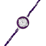 Thumbnail for trueBrowns Sterling Silver Purple Ganesha Rakhi - Distacart