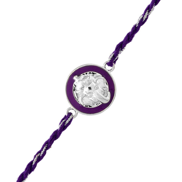 trueBrowns Sterling Silver Purple Ganesha Rakhi - Distacart