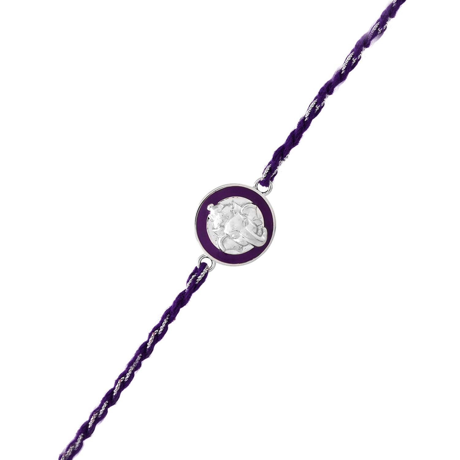 trueBrowns Sterling Silver Purple Ganesha Rakhi - Distacart