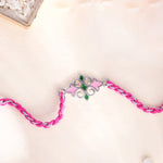 Thumbnail for trueBrowns X Voylla Sterling Silver Multicolored Floral Rakhi - Distacart