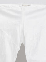 Thumbnail for VM by Vastramay Men's White Silk Blend Jacket, Kurta And Pyjama Set - Distacart