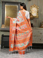Thumbnail for Astita Linen Cotton(Woven Work) Multicolour Saree