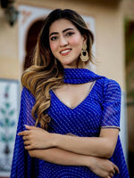 Thumbnail for Lehenga Mart Designer Indian Wedding Lehenga Choli-Blue - Distacart
