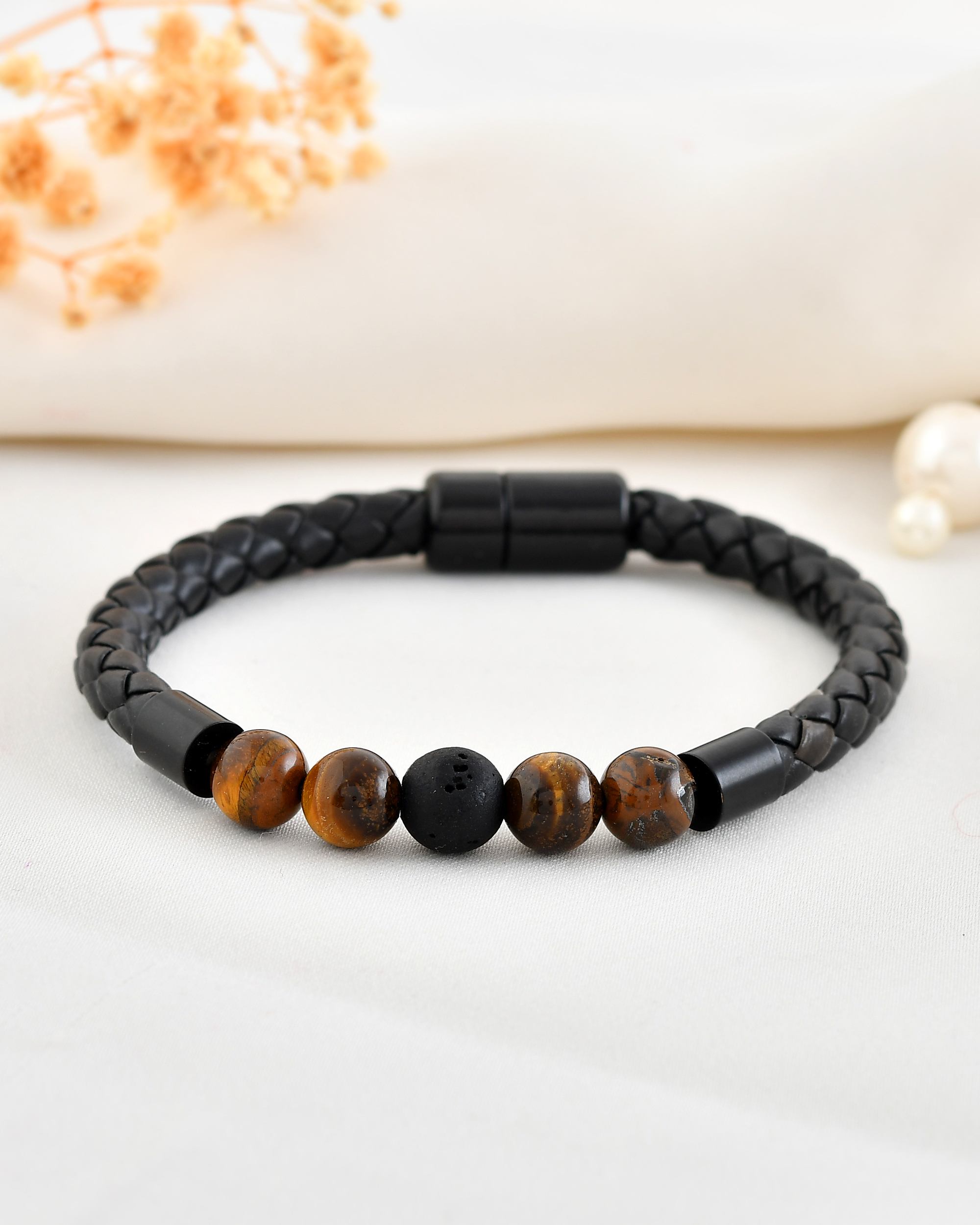 VOJ Men Leather Cuff Bracelet