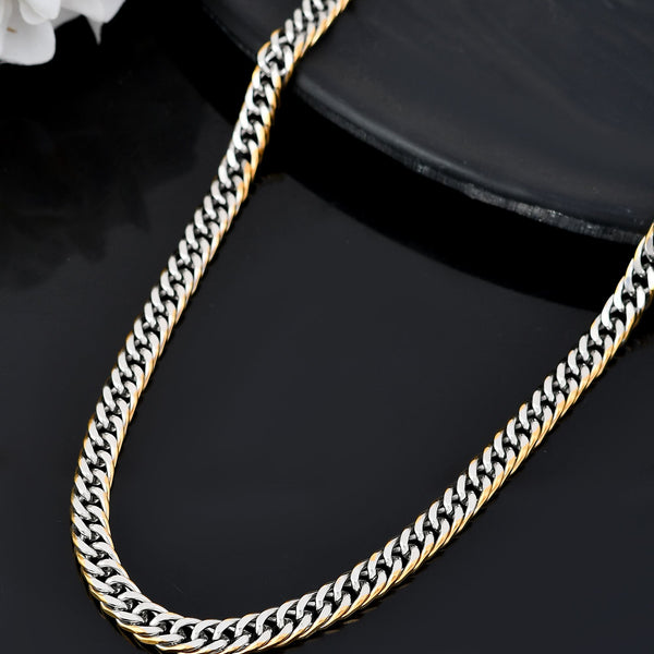 VOJ Men Dual-Plated Stainless Steel Linked Fashionable Chain - Distacart