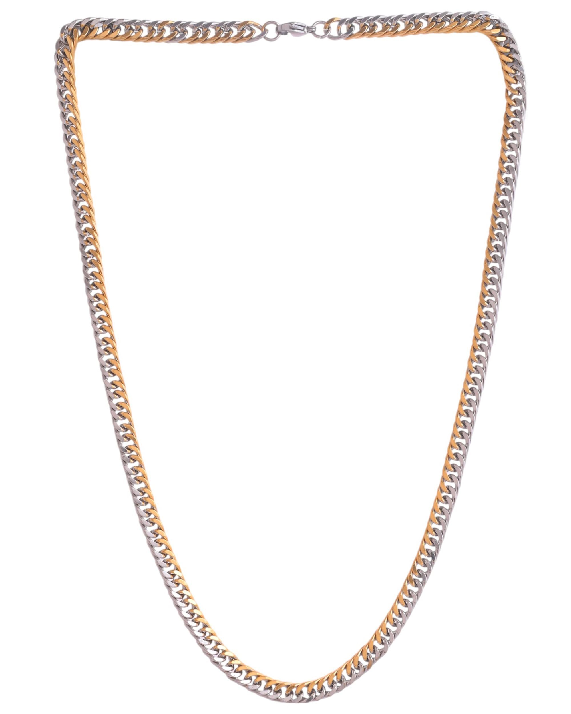VOJ Men Dual-Plated Stainless Steel Fashionable Chain