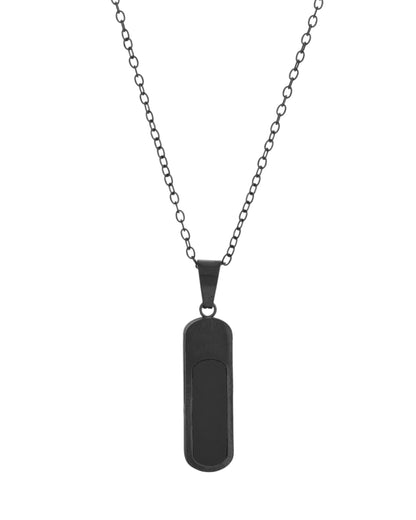 VOJ Men Stainless Steel Chain With Slab Pendant - Distacart