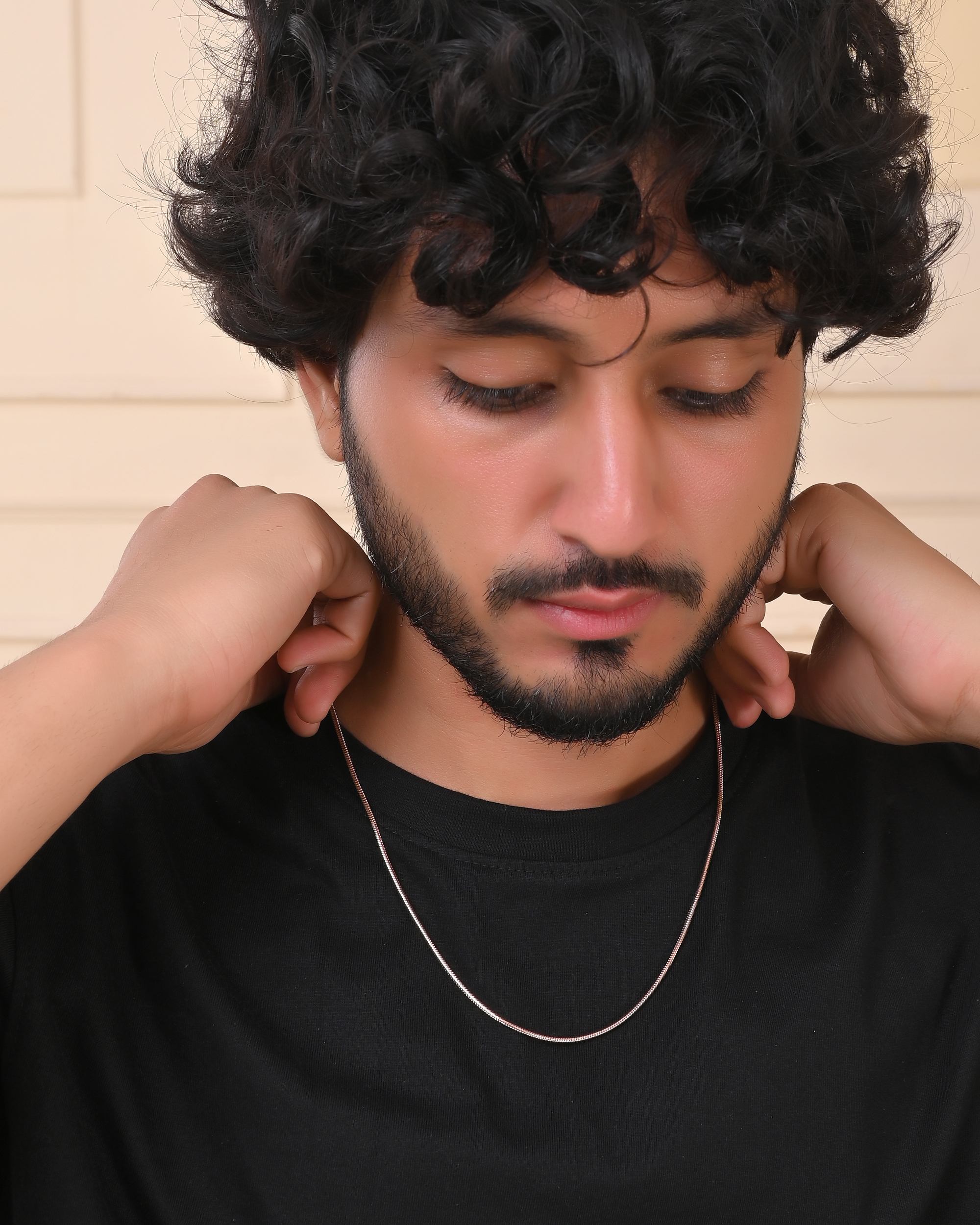 VOJ Copper Gold Polished Minimal Chain For Men