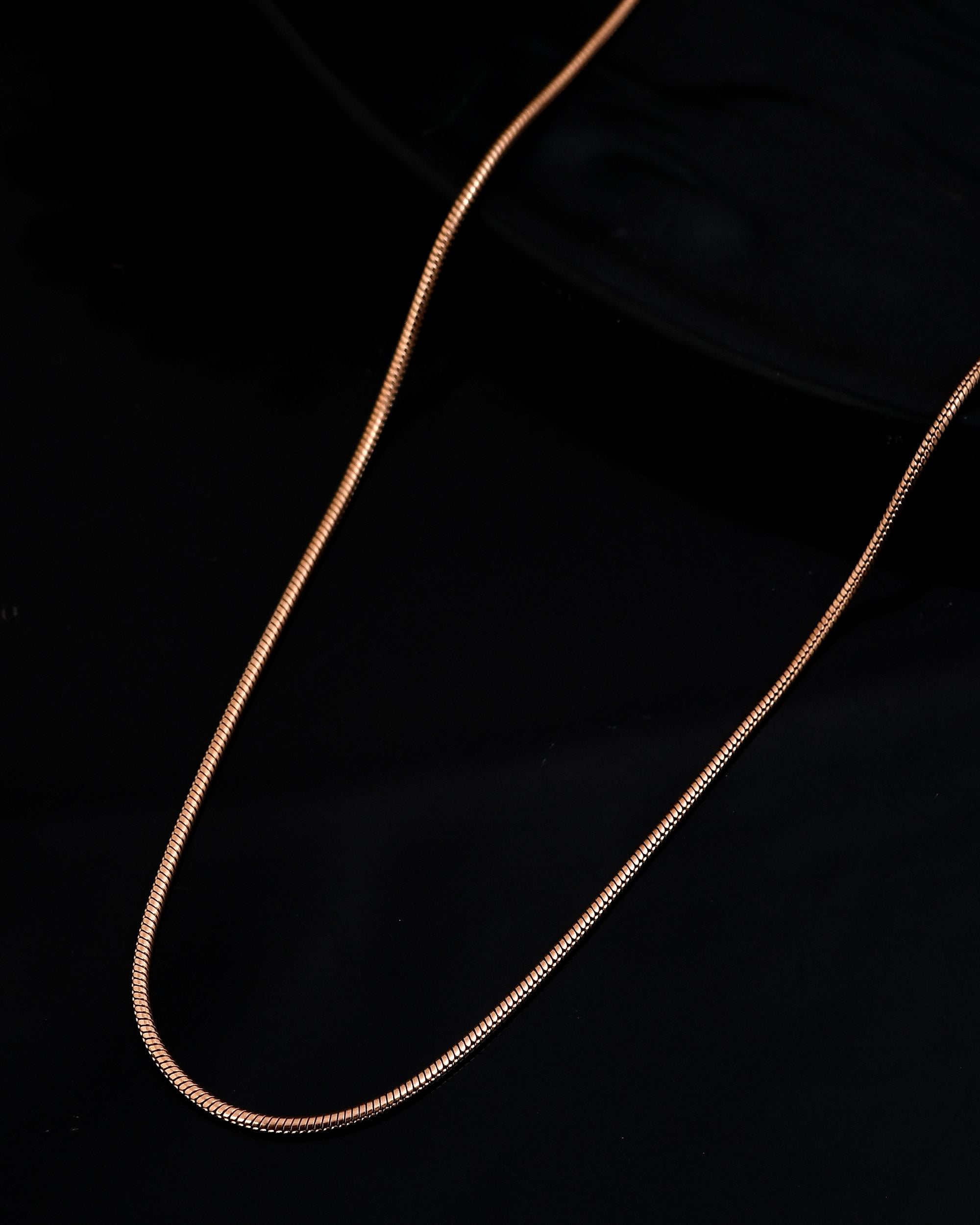 VOJ Copper Gold Polished Minimal Chain For Men