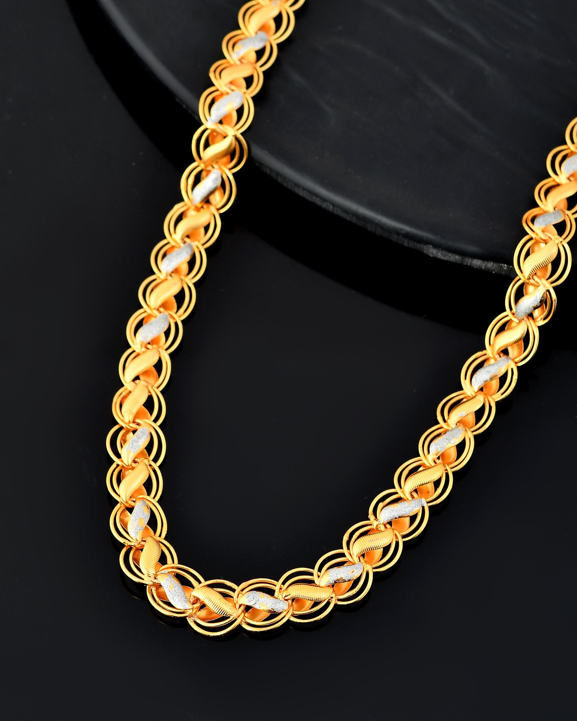 VOJ Men Dual-Plated Designer Chain