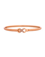 Thumbnail for VOJ Set Of 2 Gold Polished AD Studded Infinite Shaped Bangles