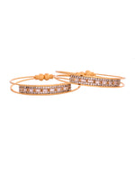Thumbnail for VOJ Set Of 2 Gold Polished Stone Studded Bangles