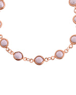 Thumbnail for VOJ Rose Gold Polished Pearl Studded Bracelet