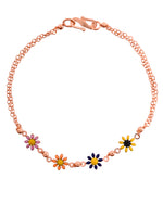 Thumbnail for VOJ Rose Gold Polished Floral Shaped Bracelet