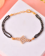 Thumbnail for VOJ Gold Polished AD Studded Circular Hand MangalSutra