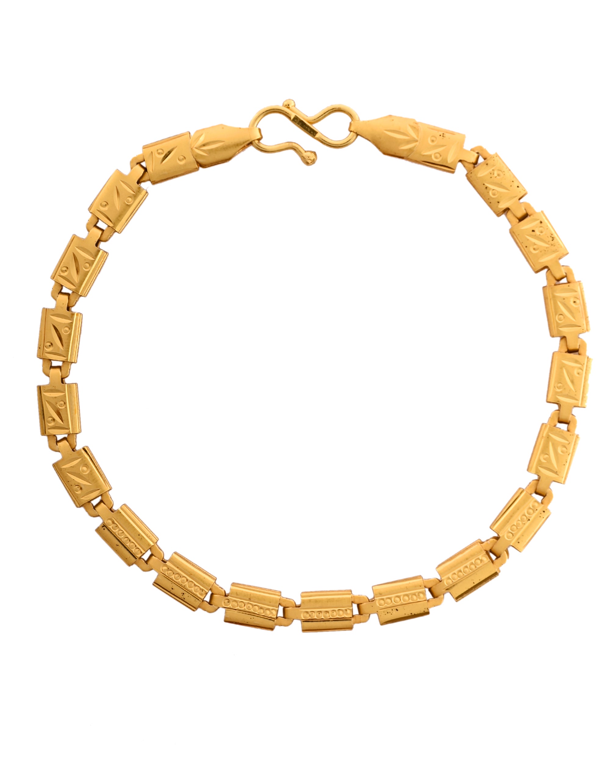VOJ Gold Polished Handcrafted Elegant Bracelet