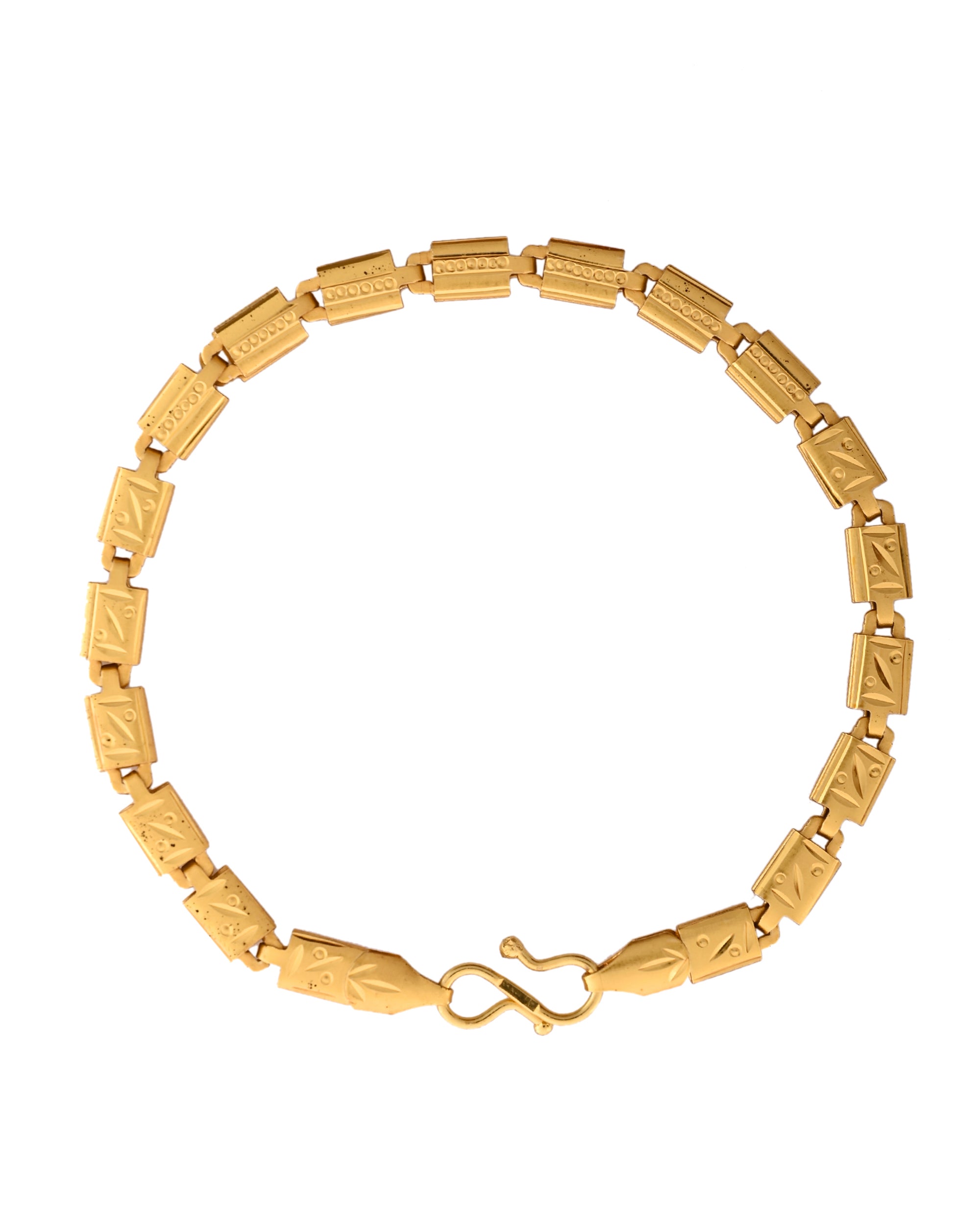 VOJ Gold Polished Handcrafted Elegant Bracelet