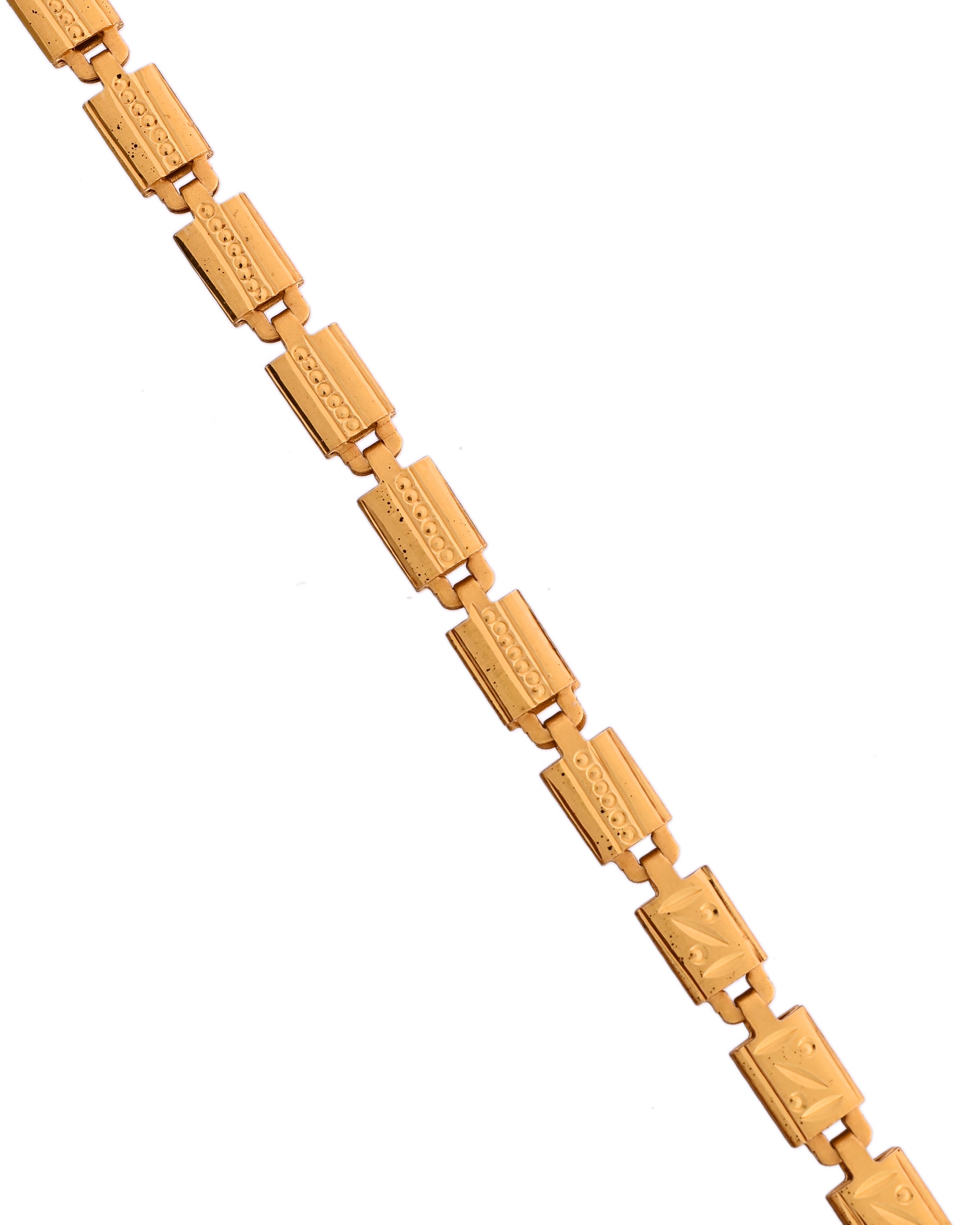 VOJ Gold Polished Handcrafted Elegant Bracelet